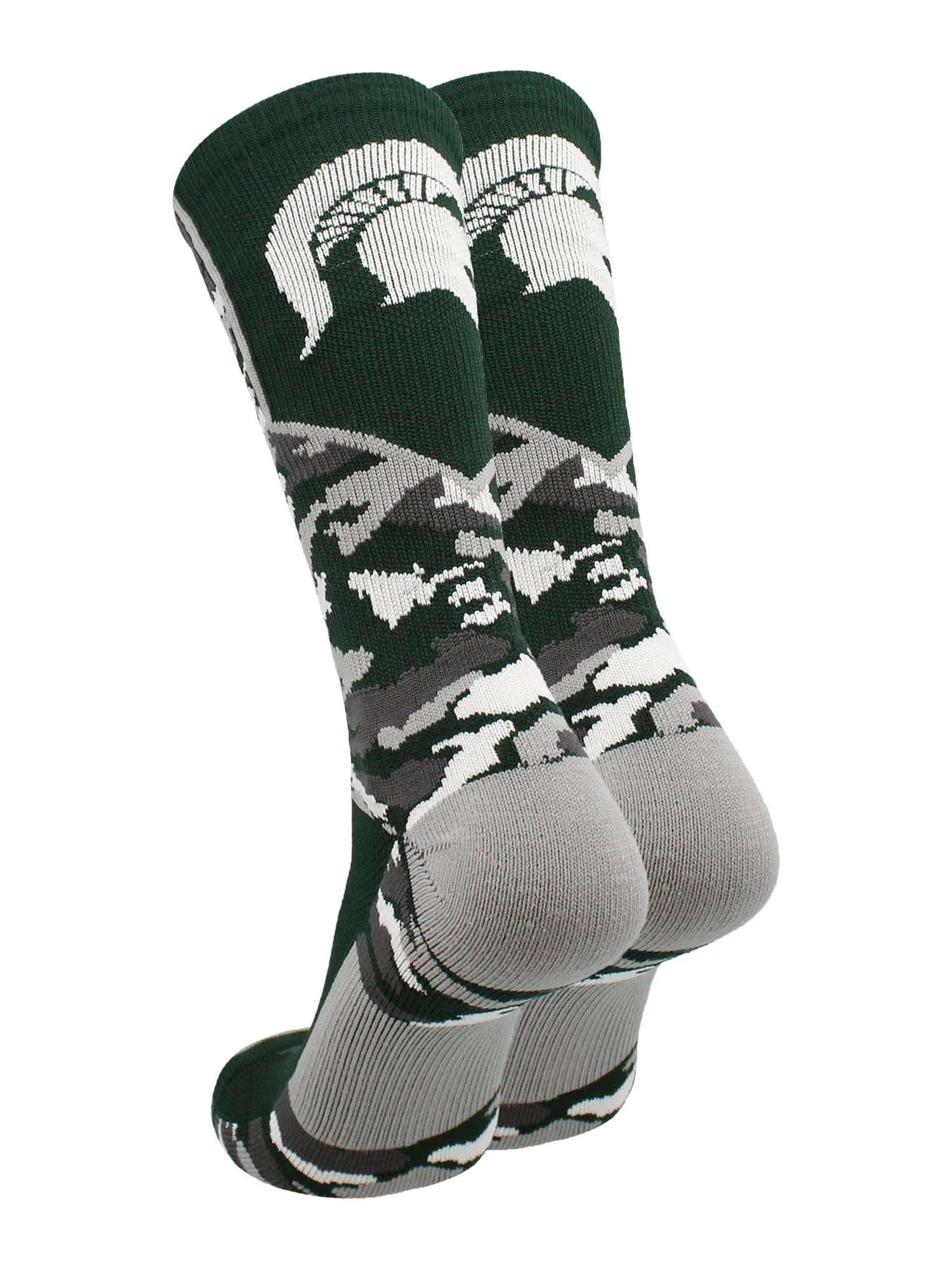 Michigan State Spartans Camo Crew Socks