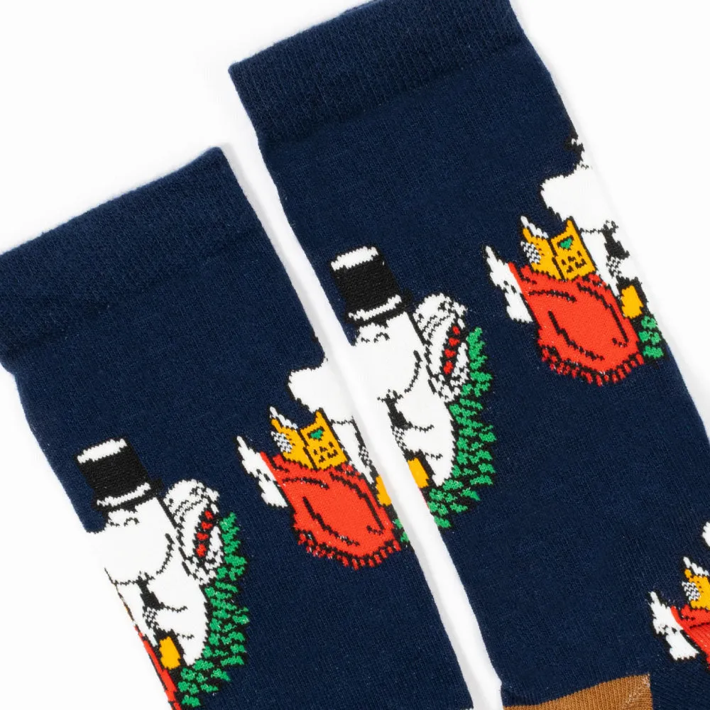 Moominpappa Chilling Socks Navy - Nordicbuddies