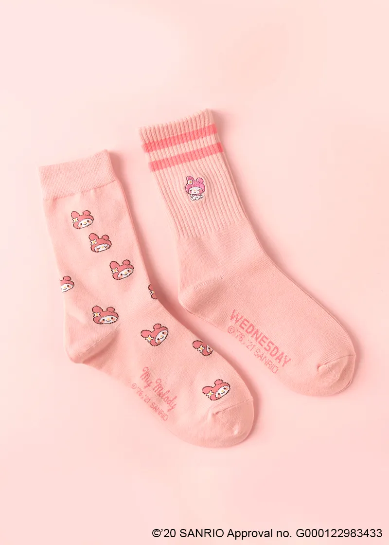 My Melody & Friends Two-Pair sock set - MINISO x SANRIO