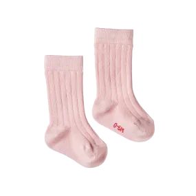 Nature Baby Cotton Rib Socks - Rose Bud