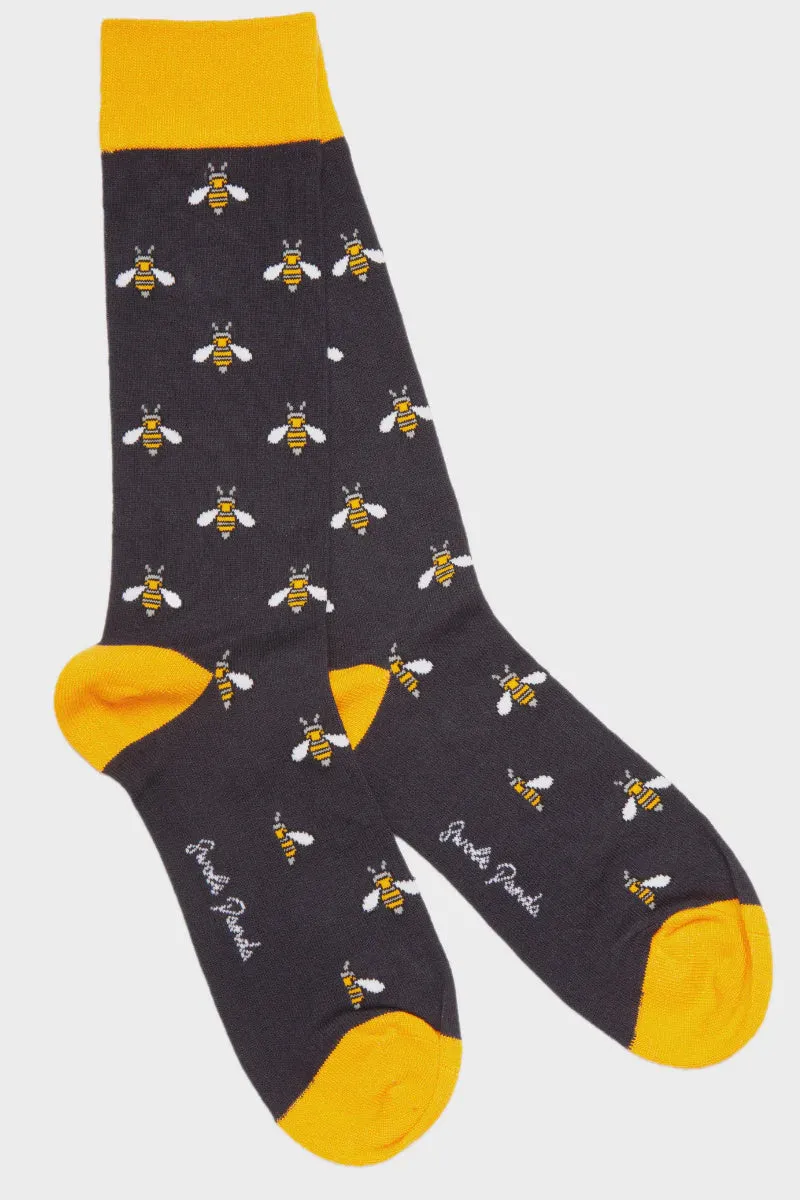 Navy Bumblebee Socks