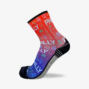 Neon Philly Socks (Mini-Crew)