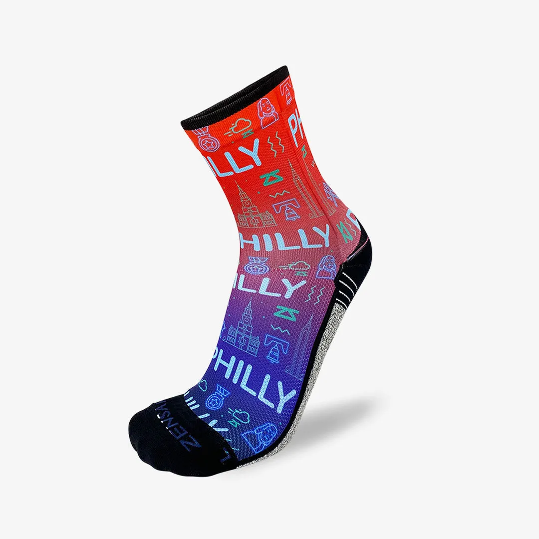 Neon Philly Socks (Mini-Crew)