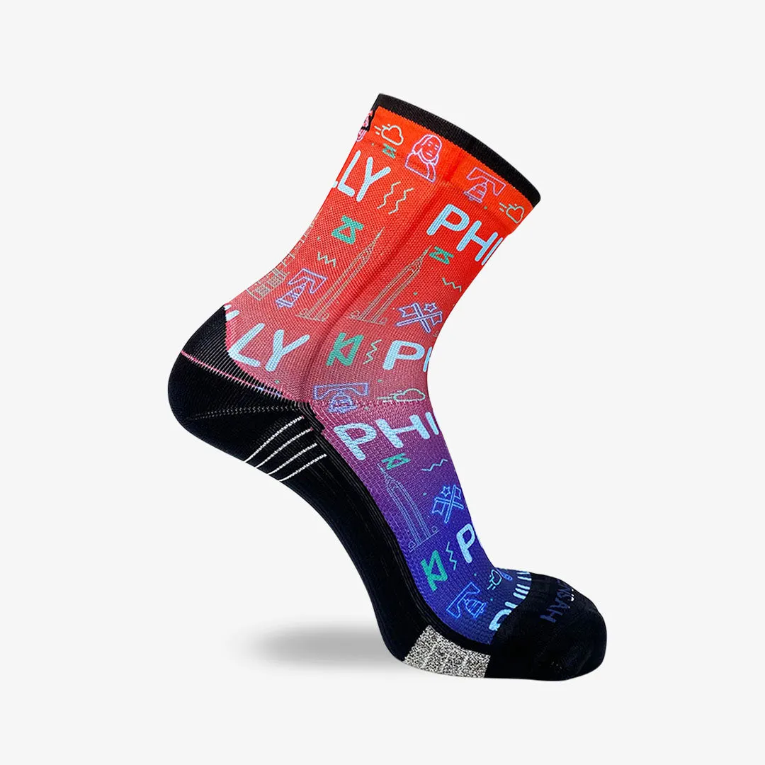 Neon Philly Socks (Mini-Crew)