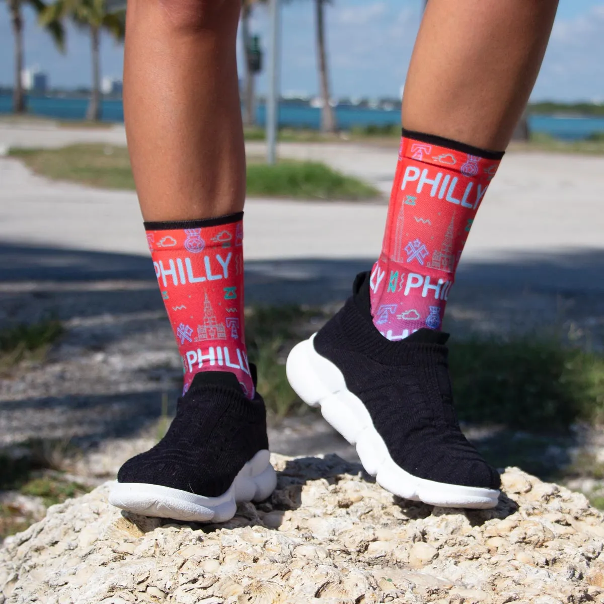 Neon Philly Socks (Mini-Crew)