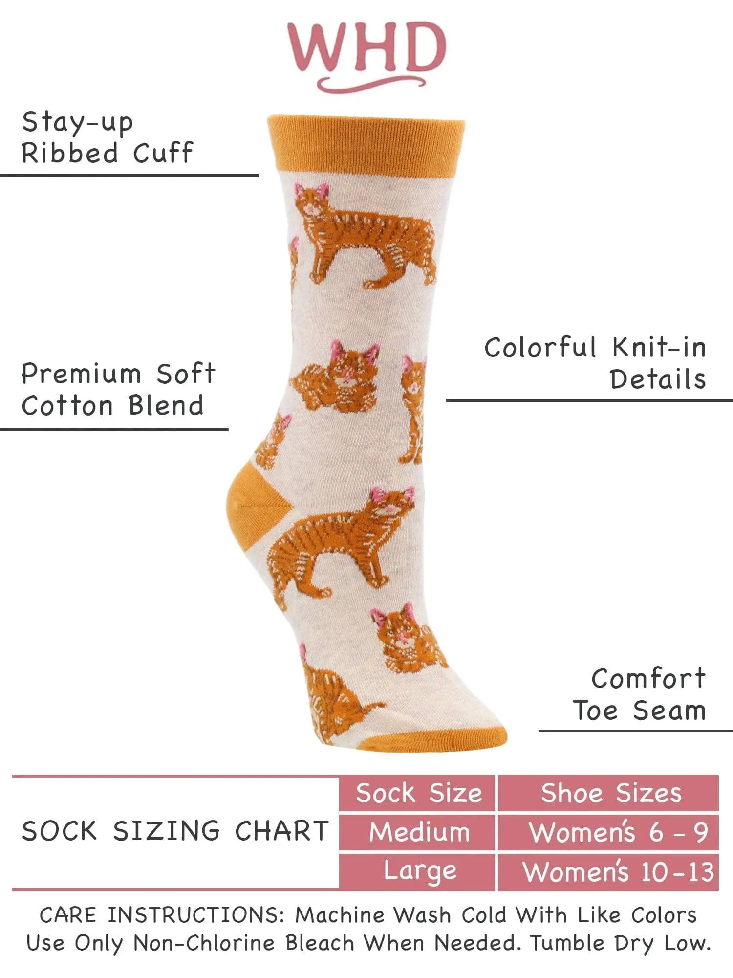 Orange Tabby Cat Socks Perfect Cat Lovers Gift