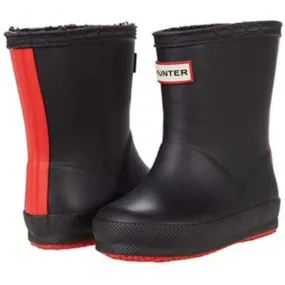 Original Kids First Classic Insulated Black/Logo Red Rain Boots