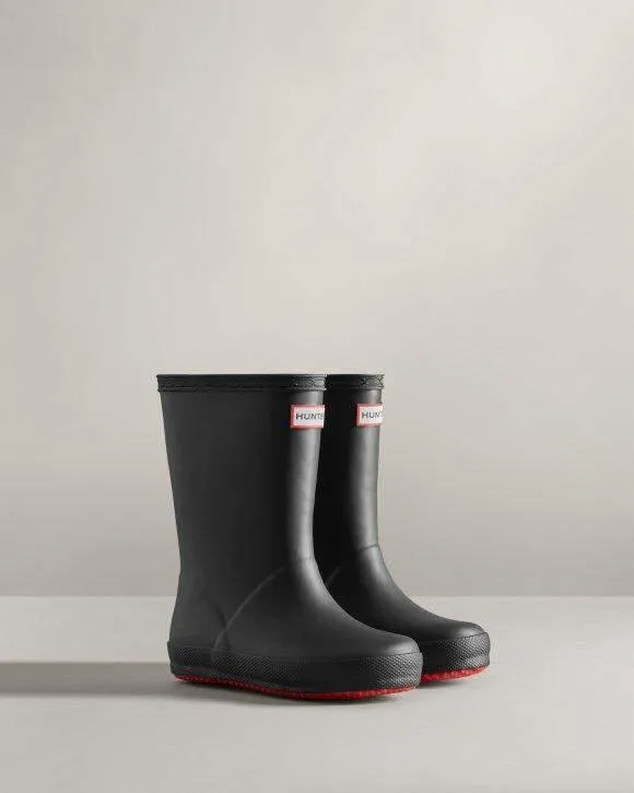 Original Kids First Classic Insulated Black/Logo Red Rain Boots