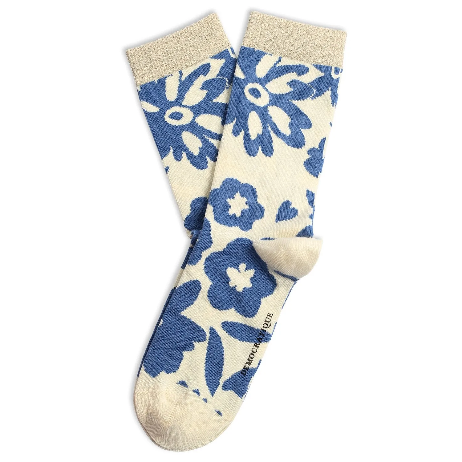 Originals Femme Pattern Fleur Socks Off White / Cold Blue / "Gold"