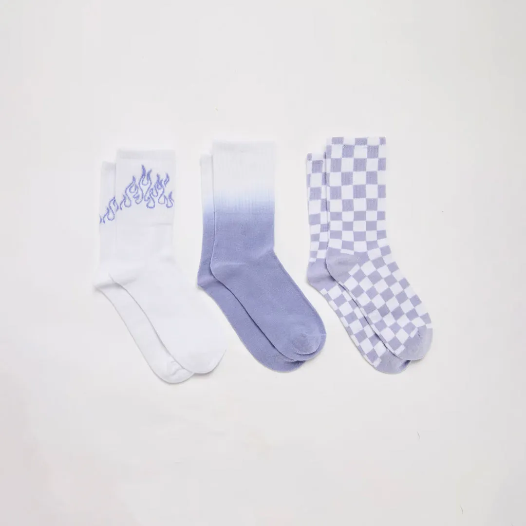 Pack of 3 Flame Pattern Socks