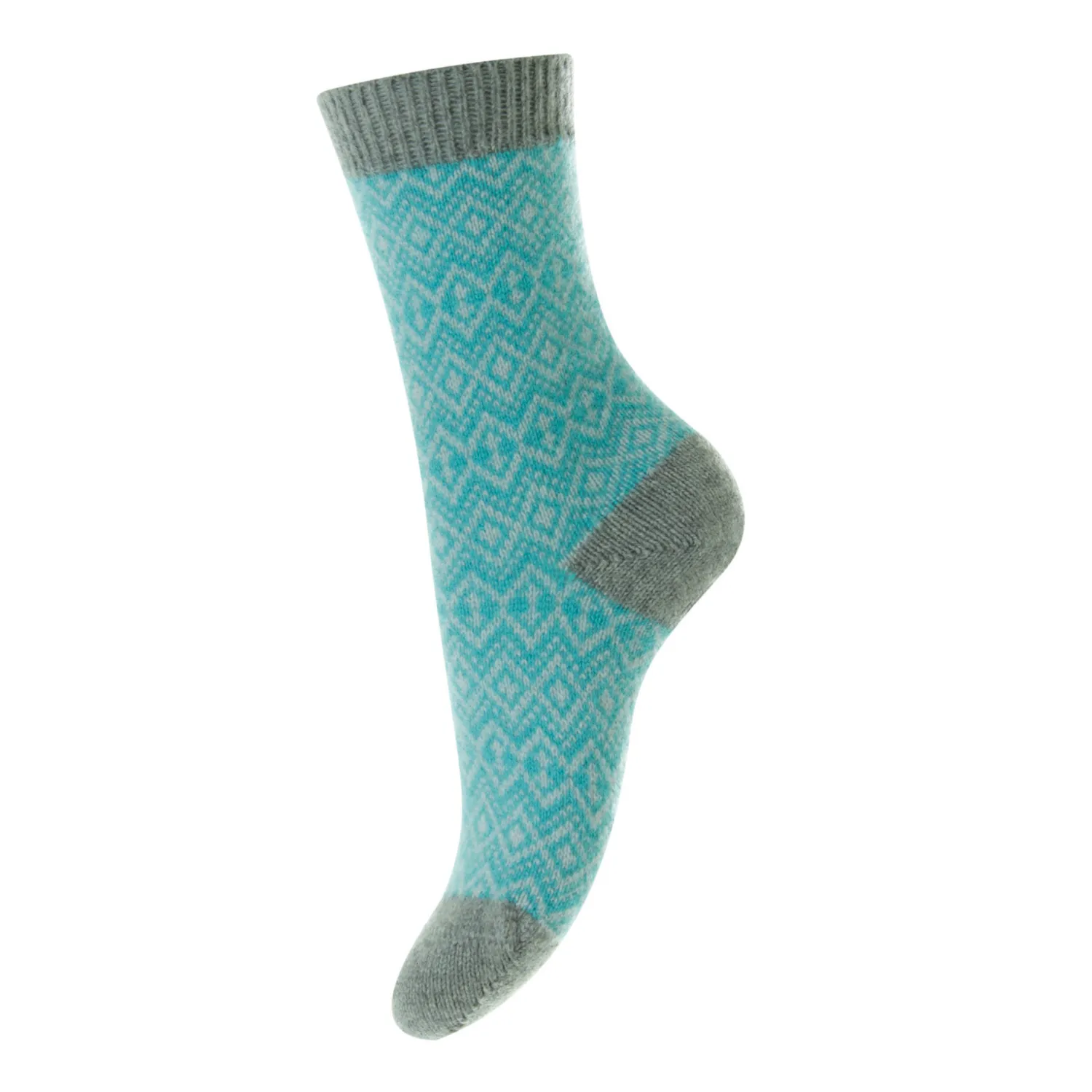 Pantherella - Ladies Cashmere Socks - Fairisle Socks W769 Aster