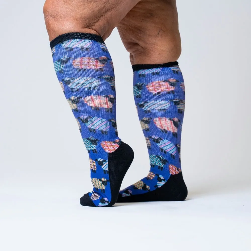 Quilted Sheep Non-Binding Diabetic Socks