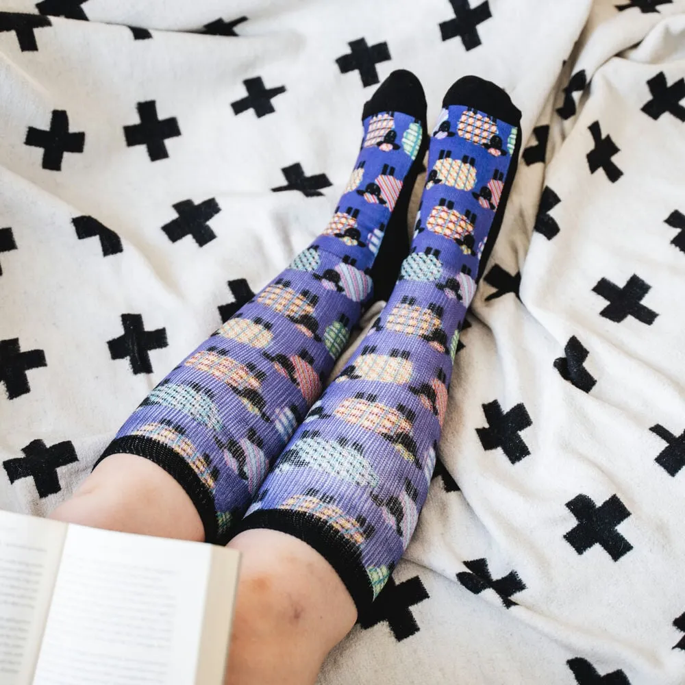 Quilted Sheep Non-Binding Diabetic Socks