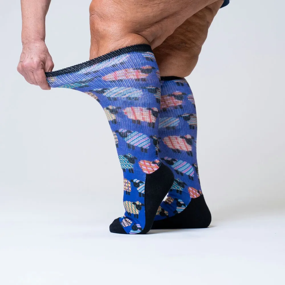 Quilted Sheep Non-Binding Diabetic Socks