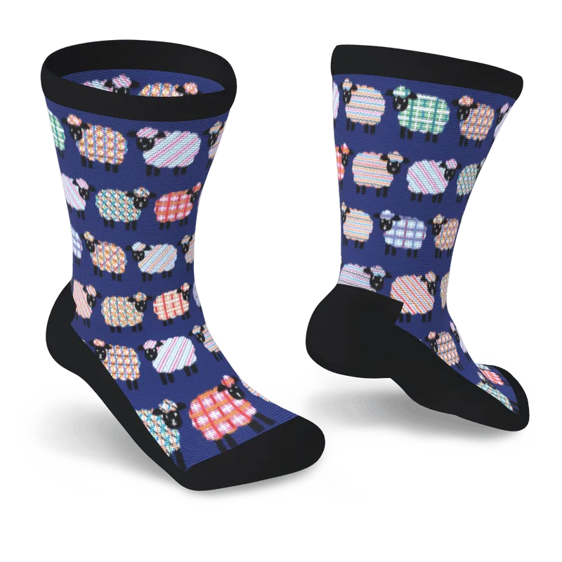 Quilted Sheep Non-Binding Diabetic Socks