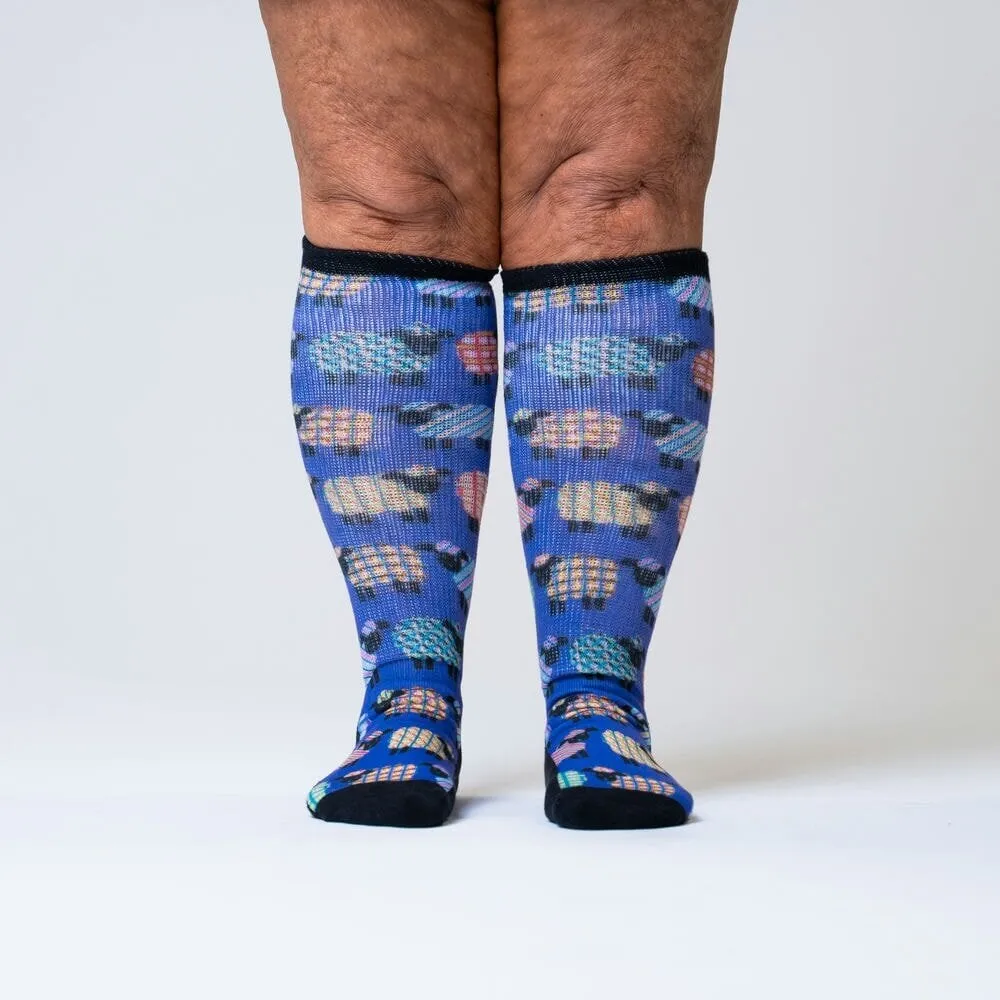 Quilted Sheep Non-Binding Diabetic Socks