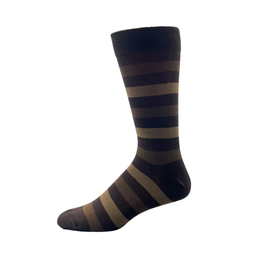 "Bold Stripes" Bamboo Socks by Point Zero-Large