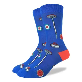 "Curling" Cotton Crew Socks by Good Luck Sock