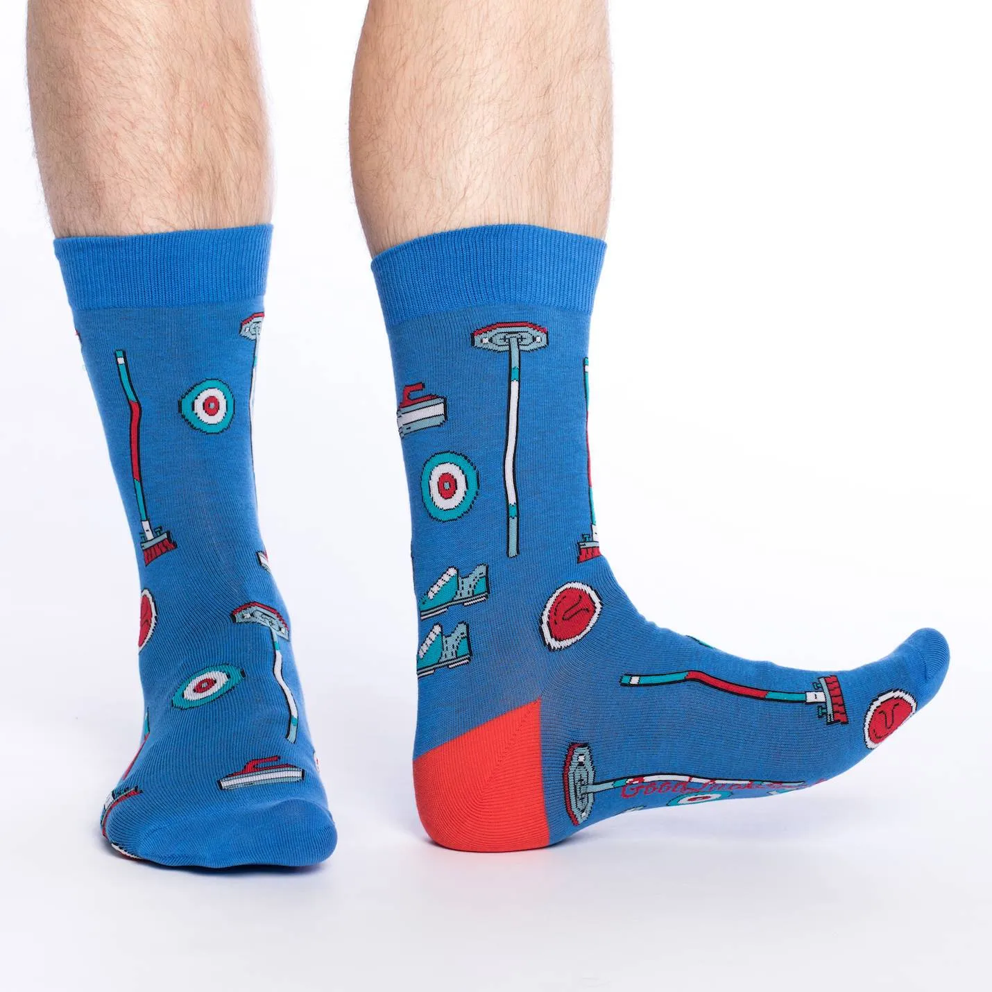 "Curling" Cotton Crew Socks by Good Luck Sock