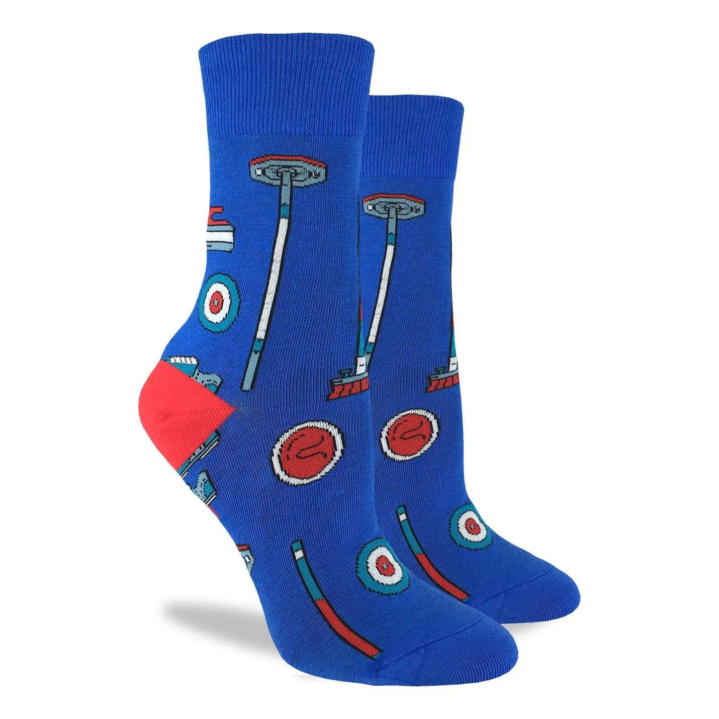 "Curling" Cotton Crew Socks by Good Luck Sock