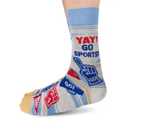 "Go Sports!" Cotton Crew Canadian Socks by Uptown Sox