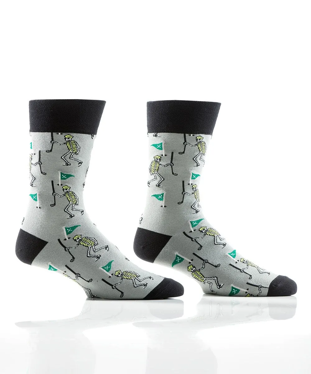 "Golf Until Gone" Cotton Dress Crew Socks by YO Sox -Large