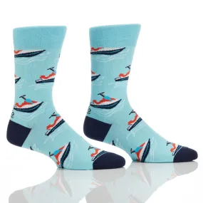 "Jetski" Cotton Crew Socks by Yo Sox - Large