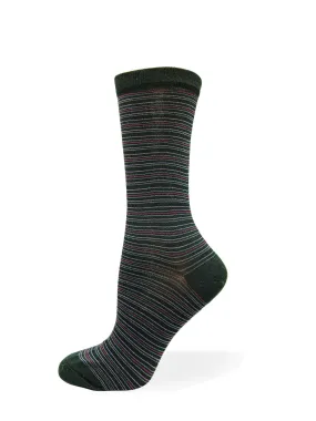 "Pin Stripe" Bamboo Socks by Point Zero - Medium