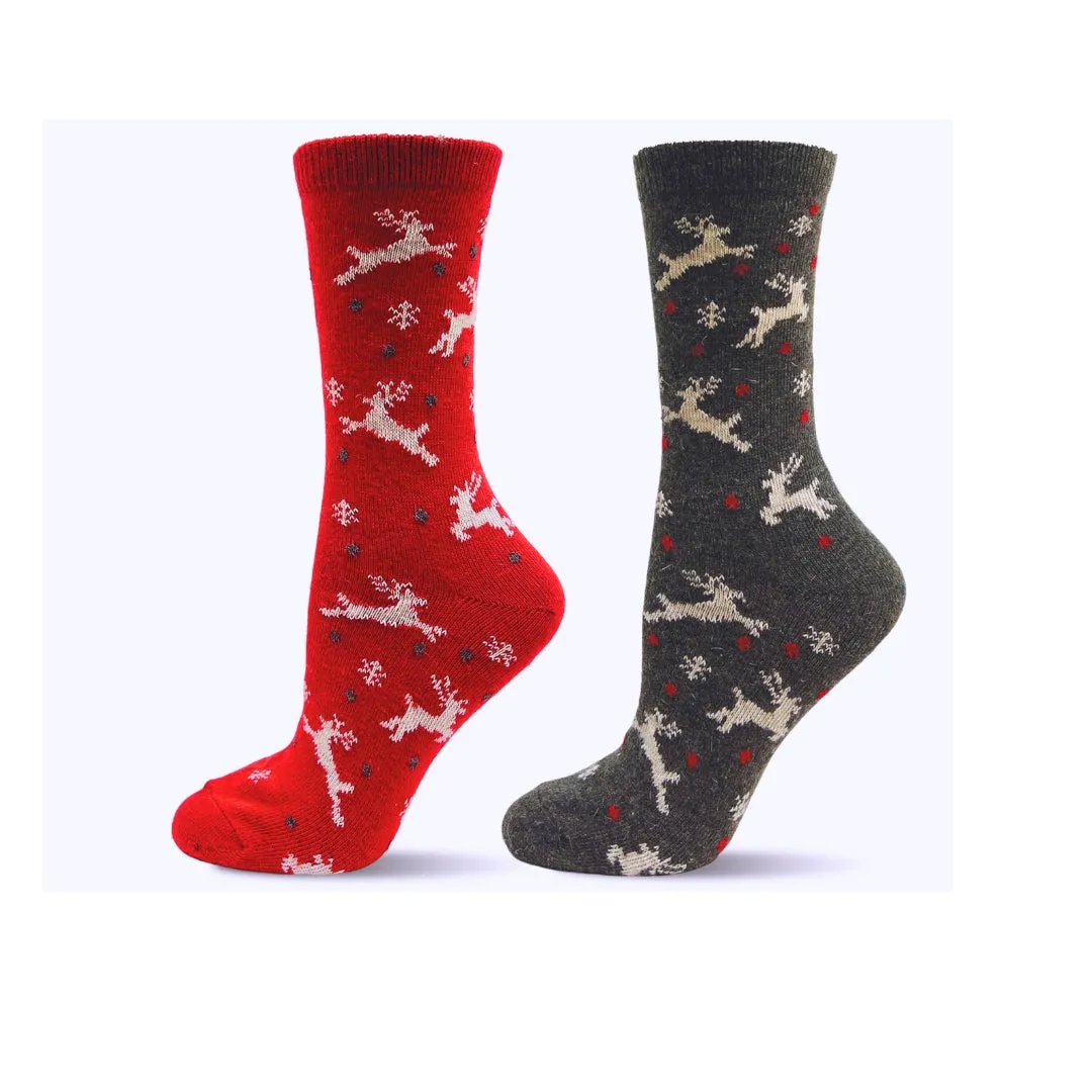 "Reindeer" Dress Socks by Point Zero - Medium