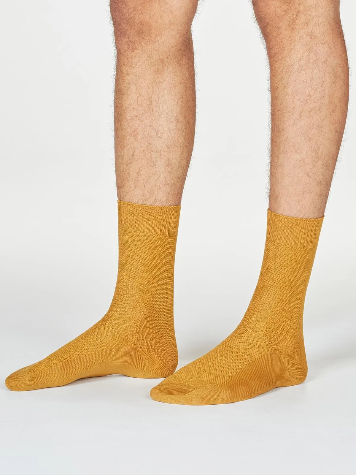 Rodney Dress Socks - Amber Yellow