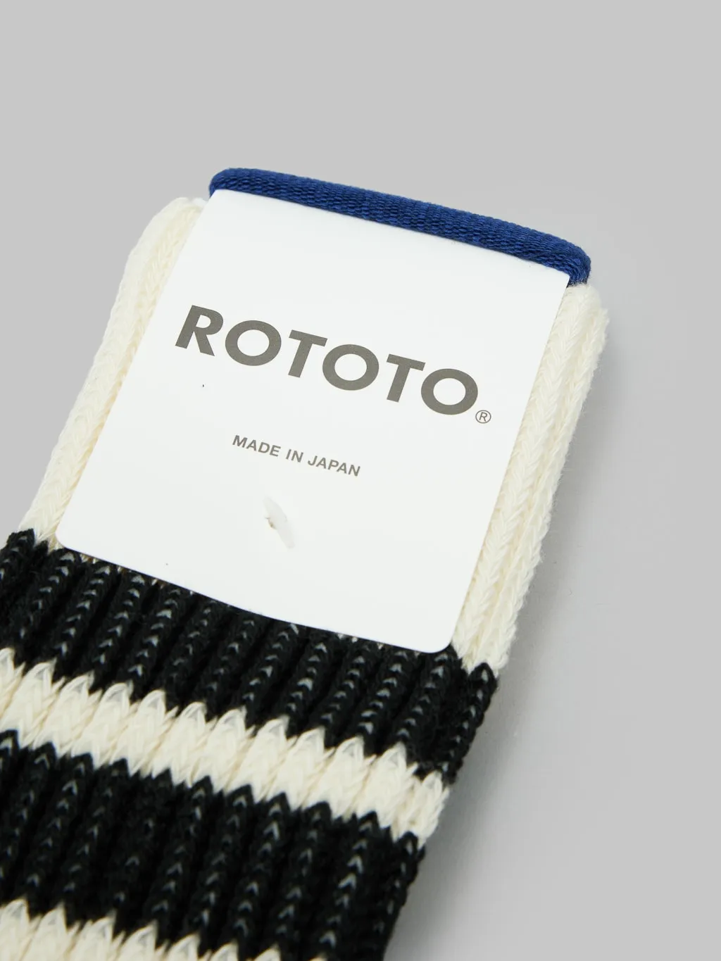 ROTOTO Coarse Ribbed Oldschool Crew Socks Black