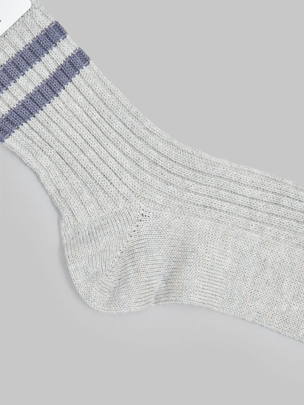 ROTOTO Hemp Organic Cotton Stripe Gray/Purple Haze