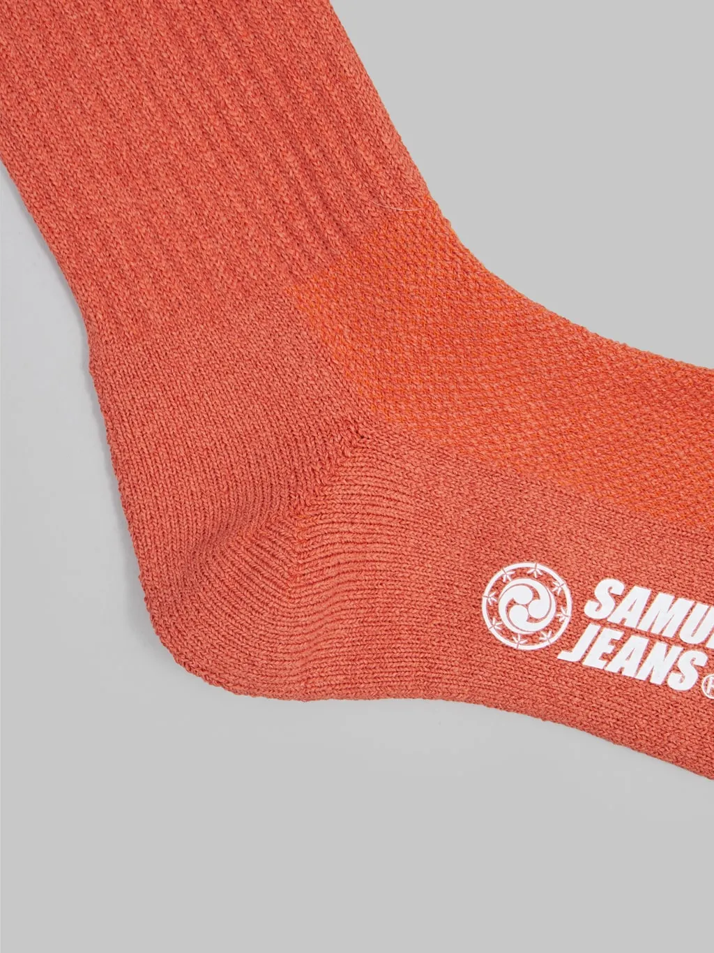 Samurai Jeans SJKS24 Japanese Washi Paper-Inspired Orange Socks