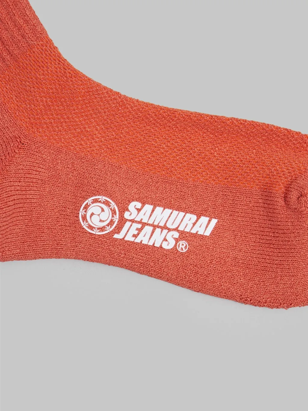 Samurai Jeans SJKS24 Japanese Washi Paper-Inspired Orange Socks