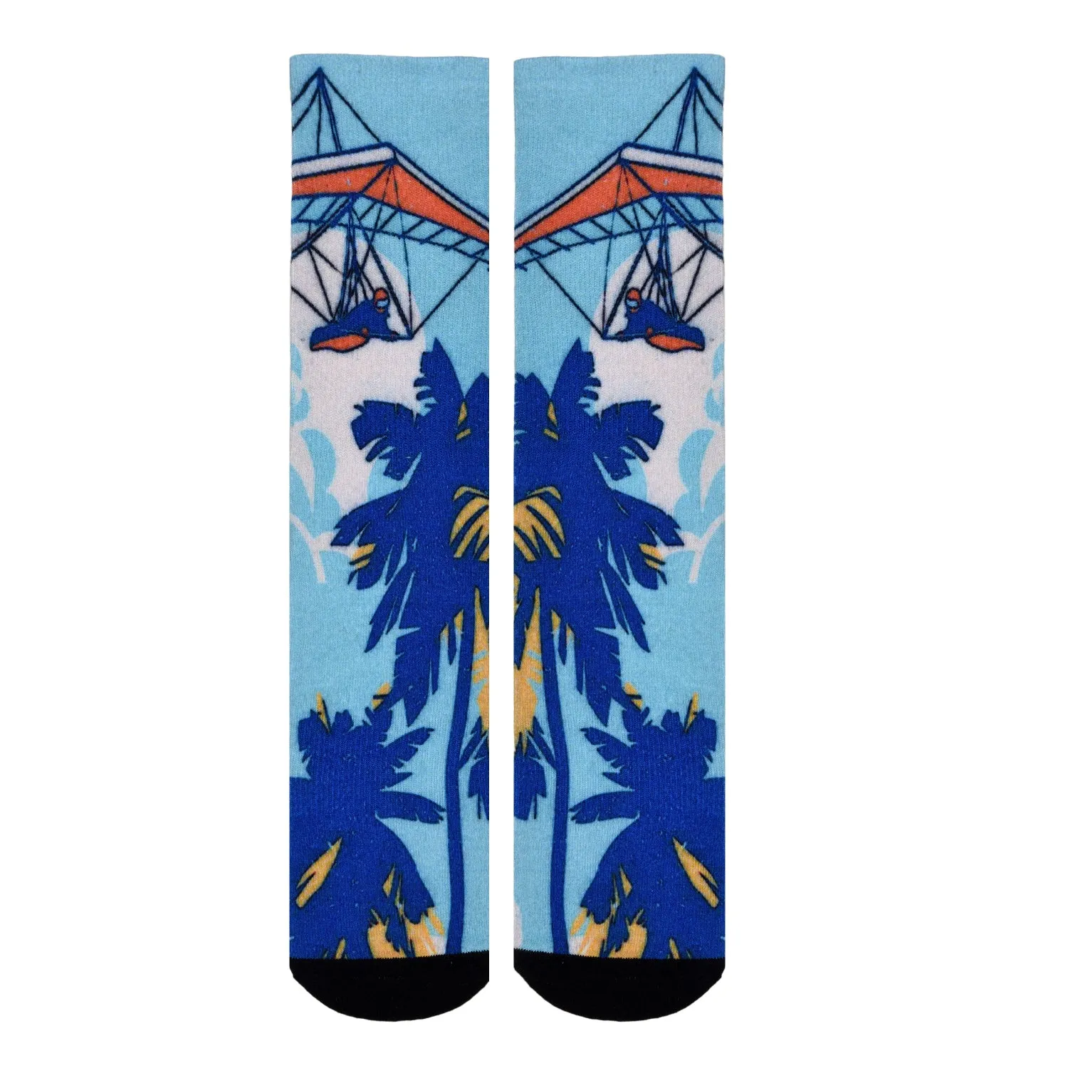 Sierra Socks Gliding Through Paradise Pattern CoolMax Socks, Nature Collection for Men & Women Eco-Friendly Crew Socks