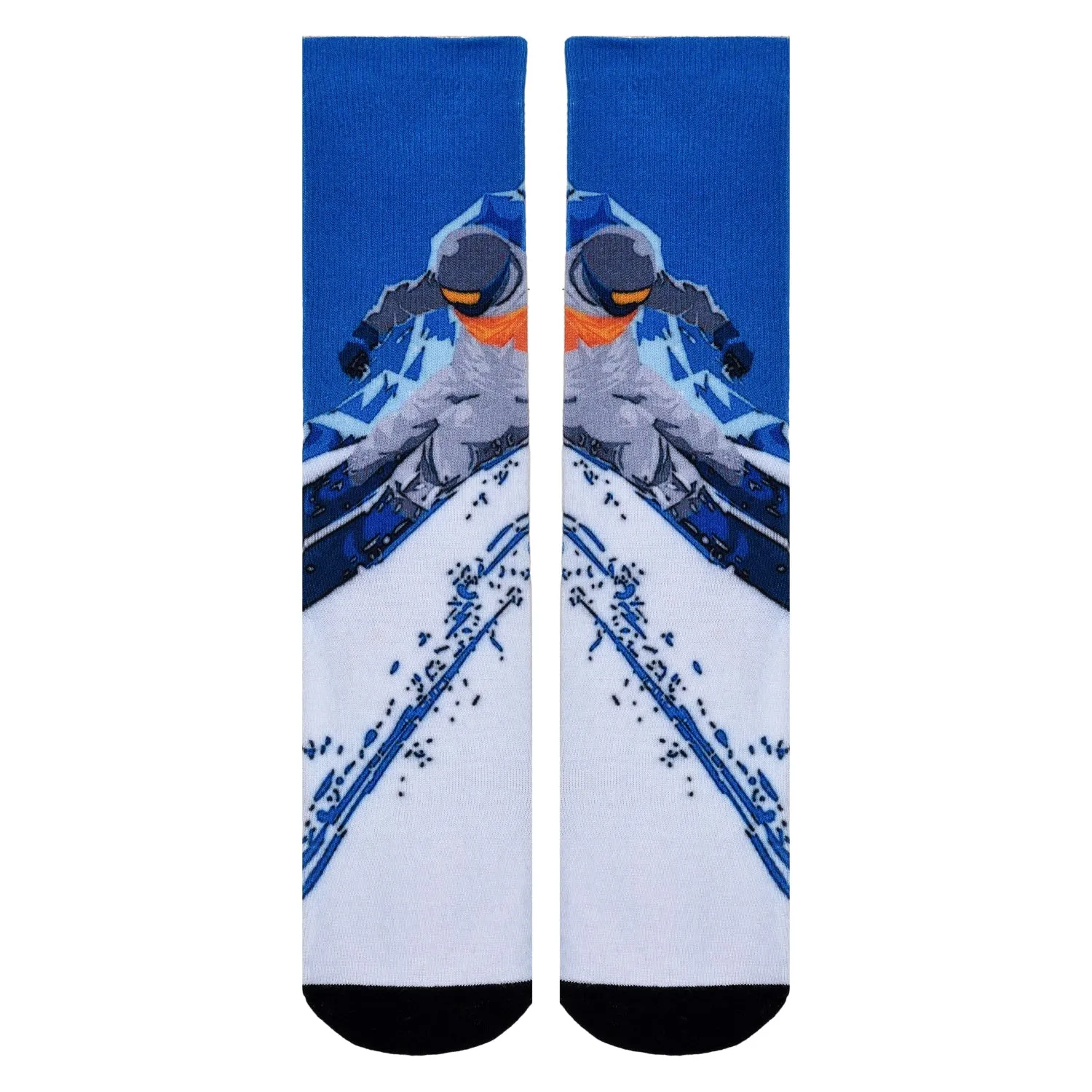 Sierra Socks Shredding Slopes Pattern CoolMax Socks, Nature Collection for Men & Women Eco-Friendly Colorful Crew Socks