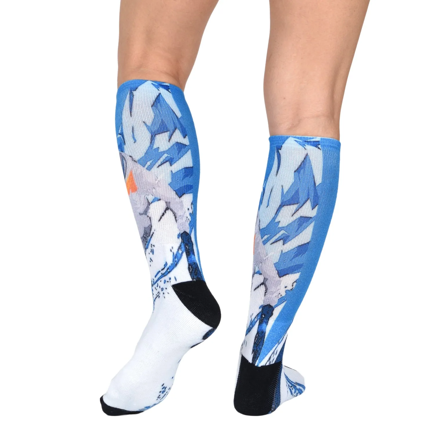 Sierra Socks Shredding Slopes Pattern CoolMax Socks, Nature Collection for Men & Women Eco-Friendly Colorful Crew Socks