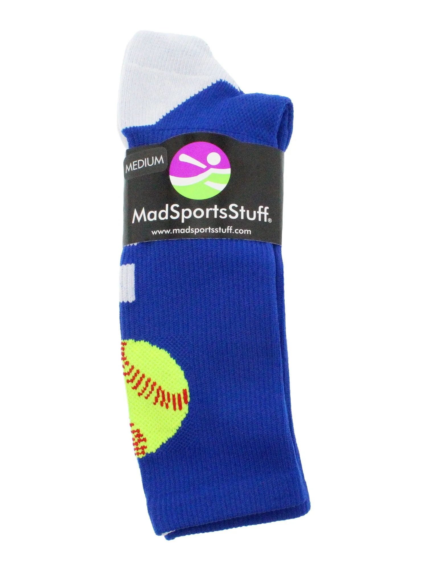 Softball Logo Athletic Crew Socks (multiple colors)