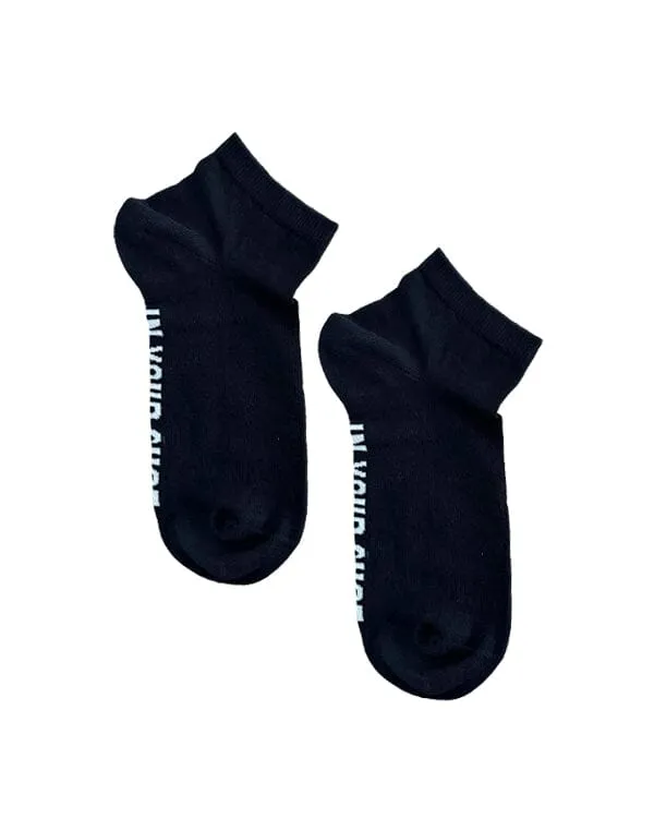 Solid Black Short Socks