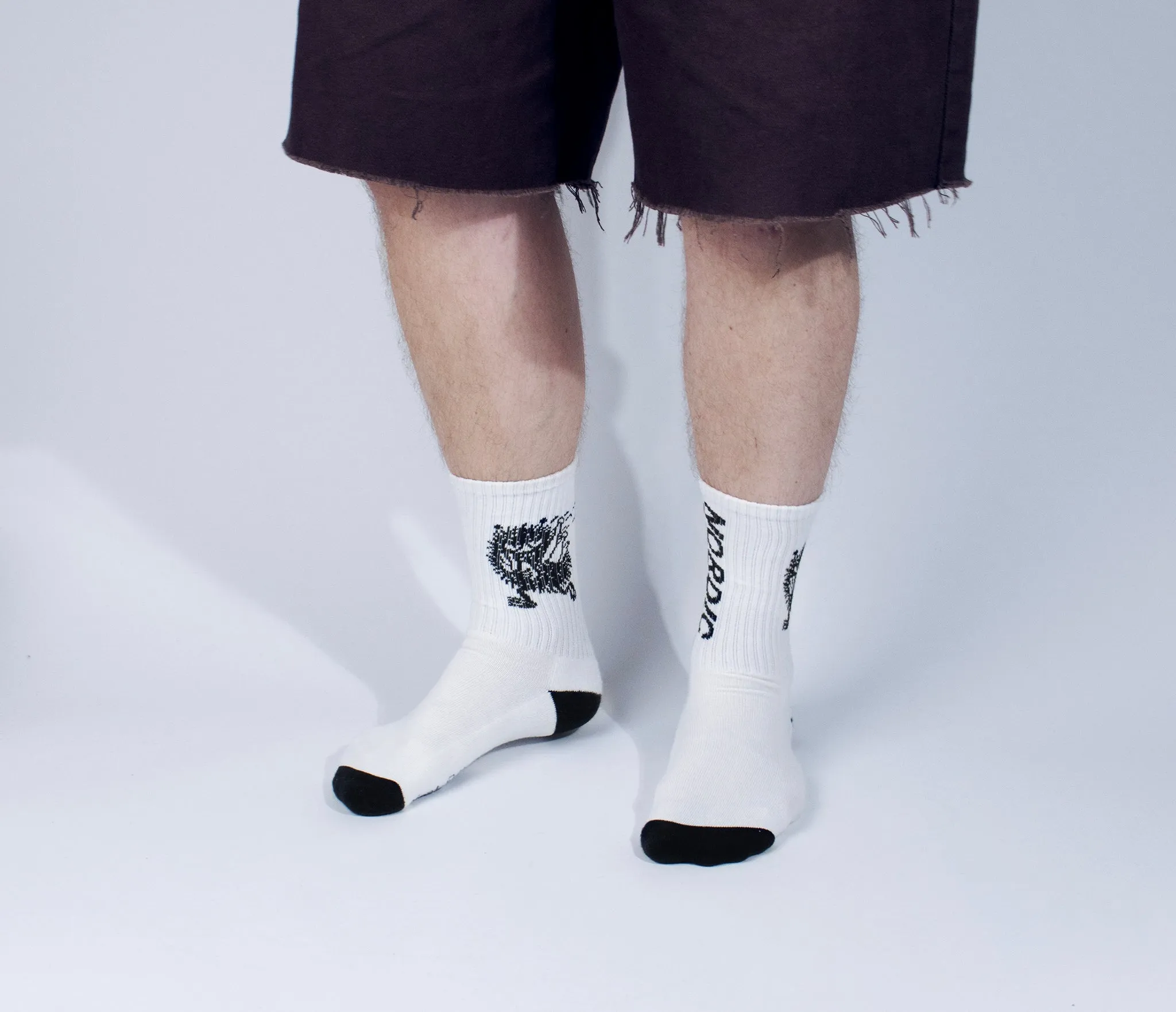 Stinky's Getaway Retro Men Socks - White