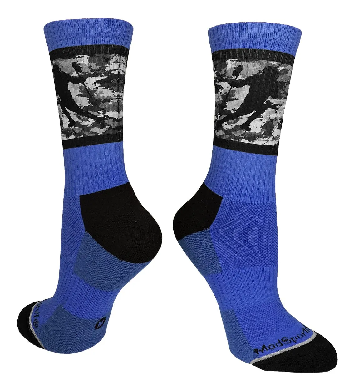 Sublimated Lacrosse Player Athletic Crew Socks