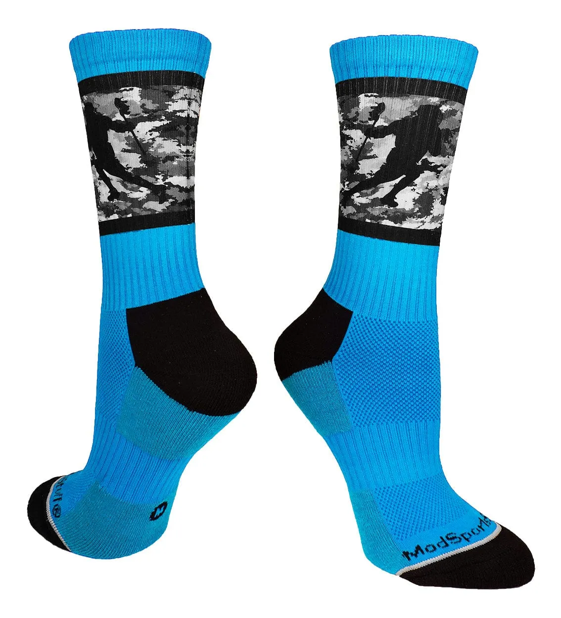 Sublimated Lacrosse Player Athletic Crew Socks