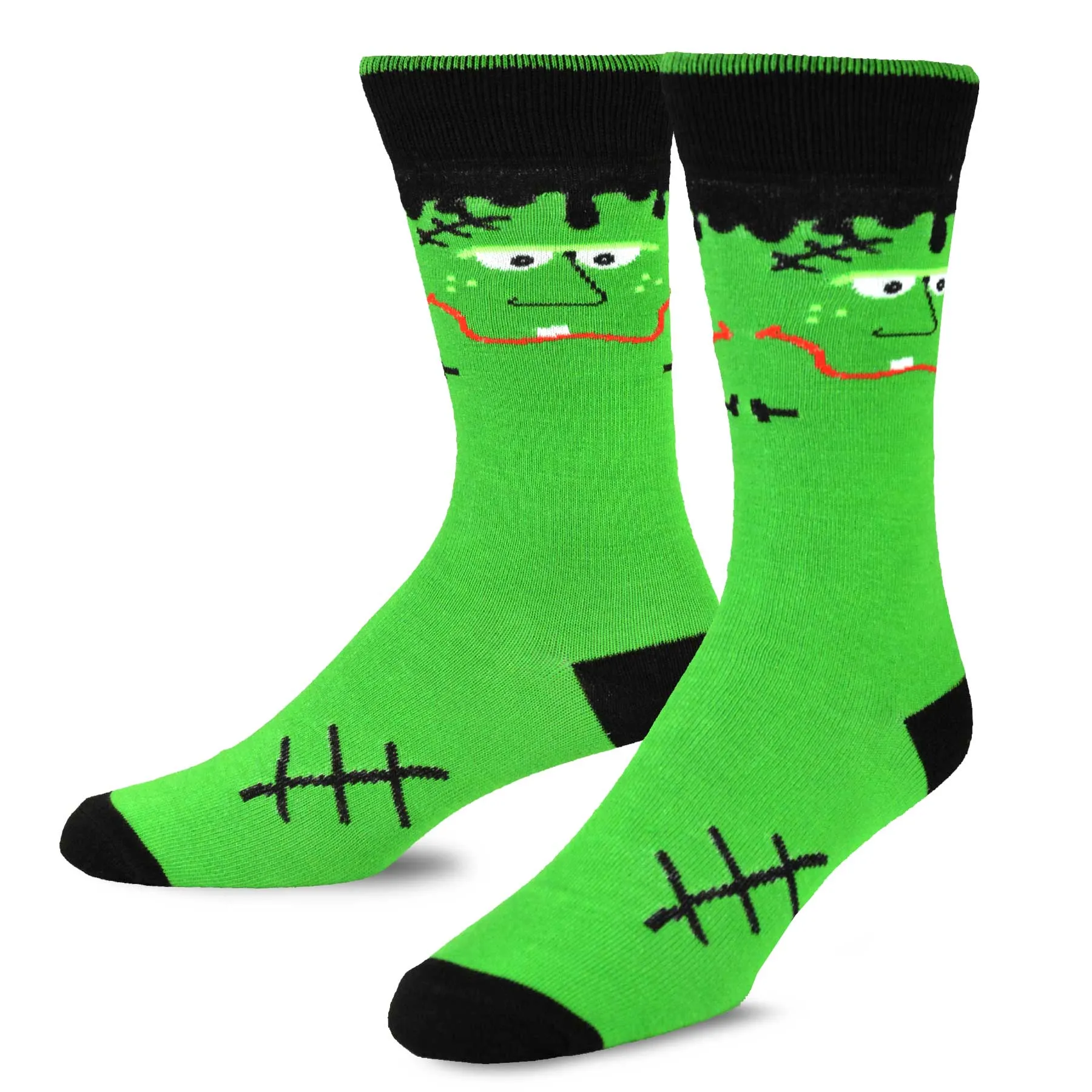 TeeHee Socks Men's Halloween Polyester Crew Assorted 4-Pack (50769)