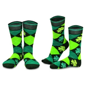 TeeHee Socks Men's St. Patrick's Day Cotton Crew Argyle 2-Pack (50587)