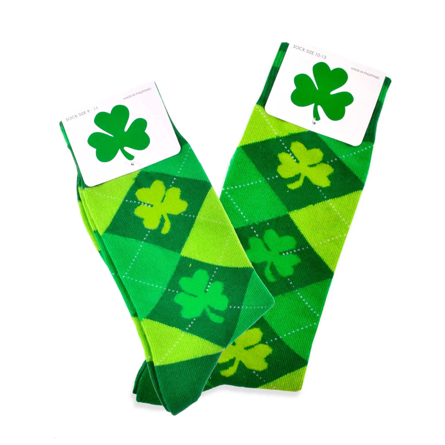 TeeHee Socks Men's St. Patrick's Day Cotton Crew Argyle 2-Pack (50587)