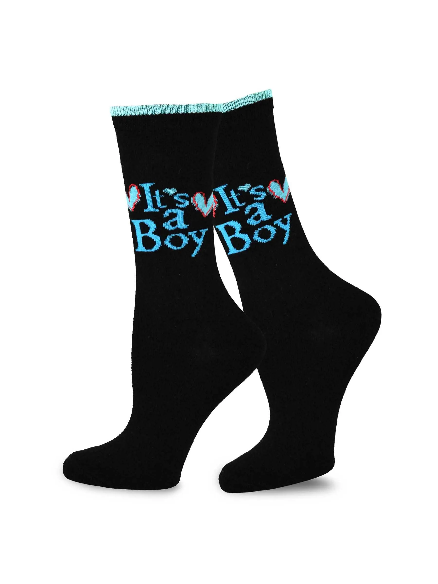 TeeHee Socks Women's Baby Shower Cotton Crew It's a Boy 4-Pack (10944)