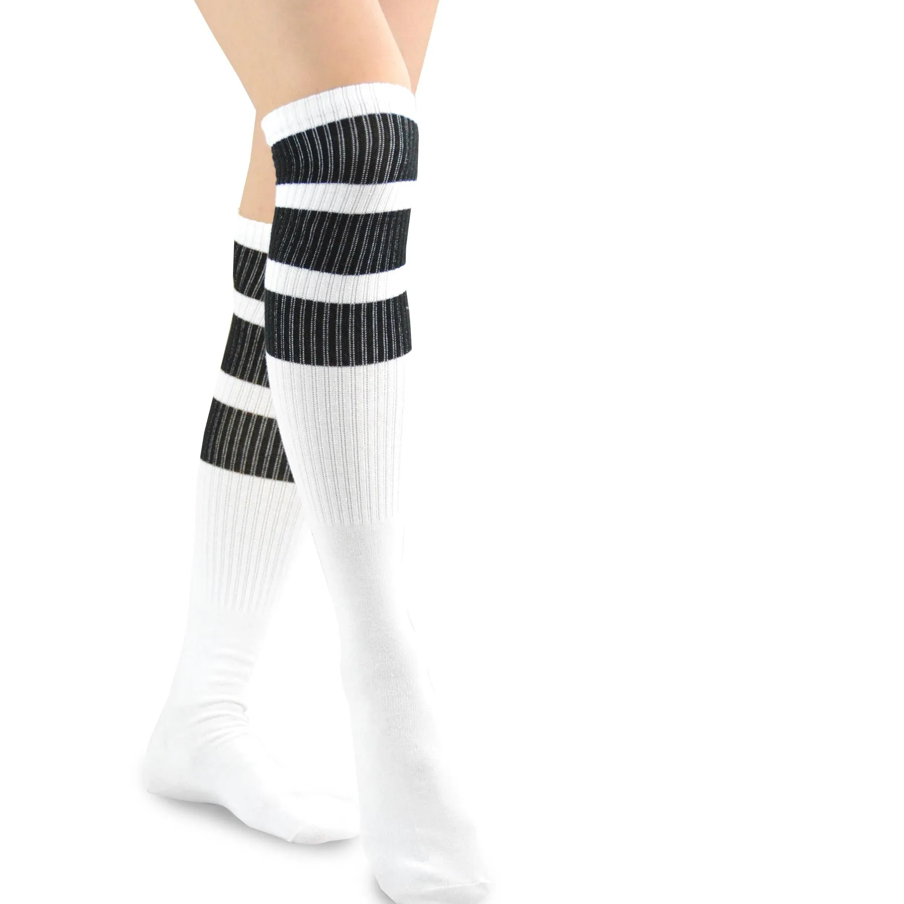 TeeHee Socks Women's Casual Cotton Knee High Original Stripes 2-Pack (11324)