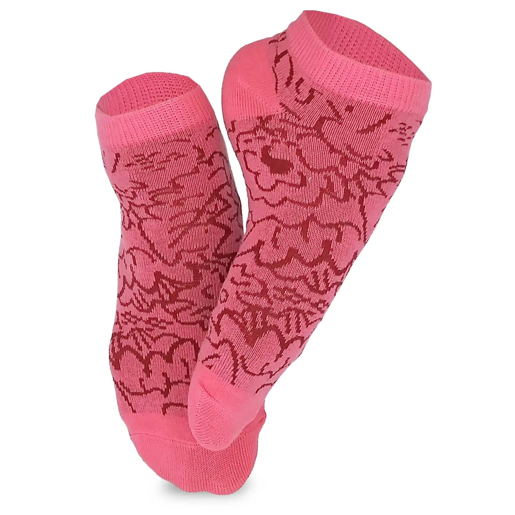 TeeHee Socks Women's Casual Cotton No Show Floral 20-Pack (12069)