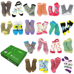 TeeHee Socks Women's Casual Cotton No Show Floral 20-Pack (12069)