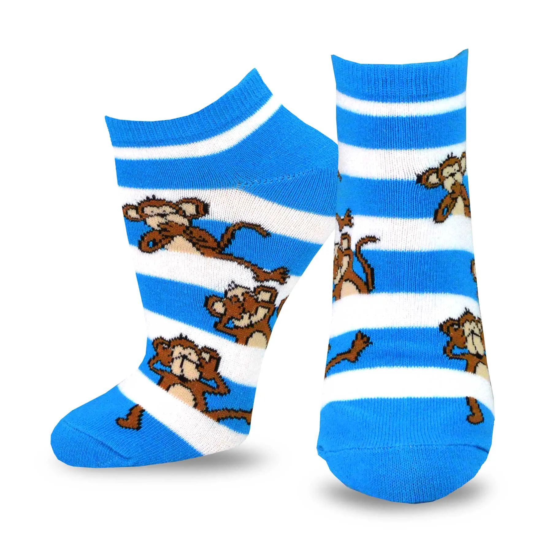 TeeHee Socks Women's Casual Cotton No Show Monkey and Sheep 10-Pack (12094